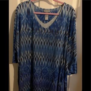 EUC Catherine’s Embellished knit blouse/sweater 3x